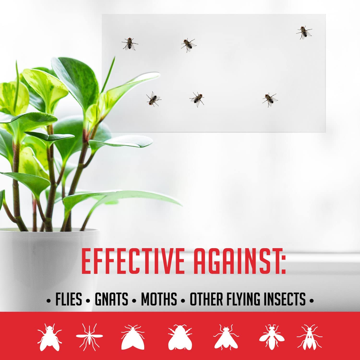 Enlarged Xl Window Fly Traps For Indoors, Non-toxic Fly Paper