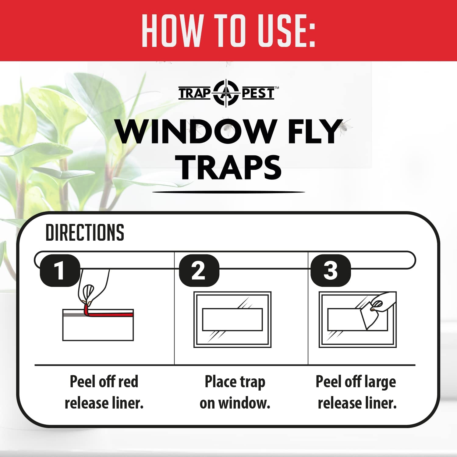 Fly Clear Window Fly Traps Bug Fly Killer Window Decal Non-Toxic