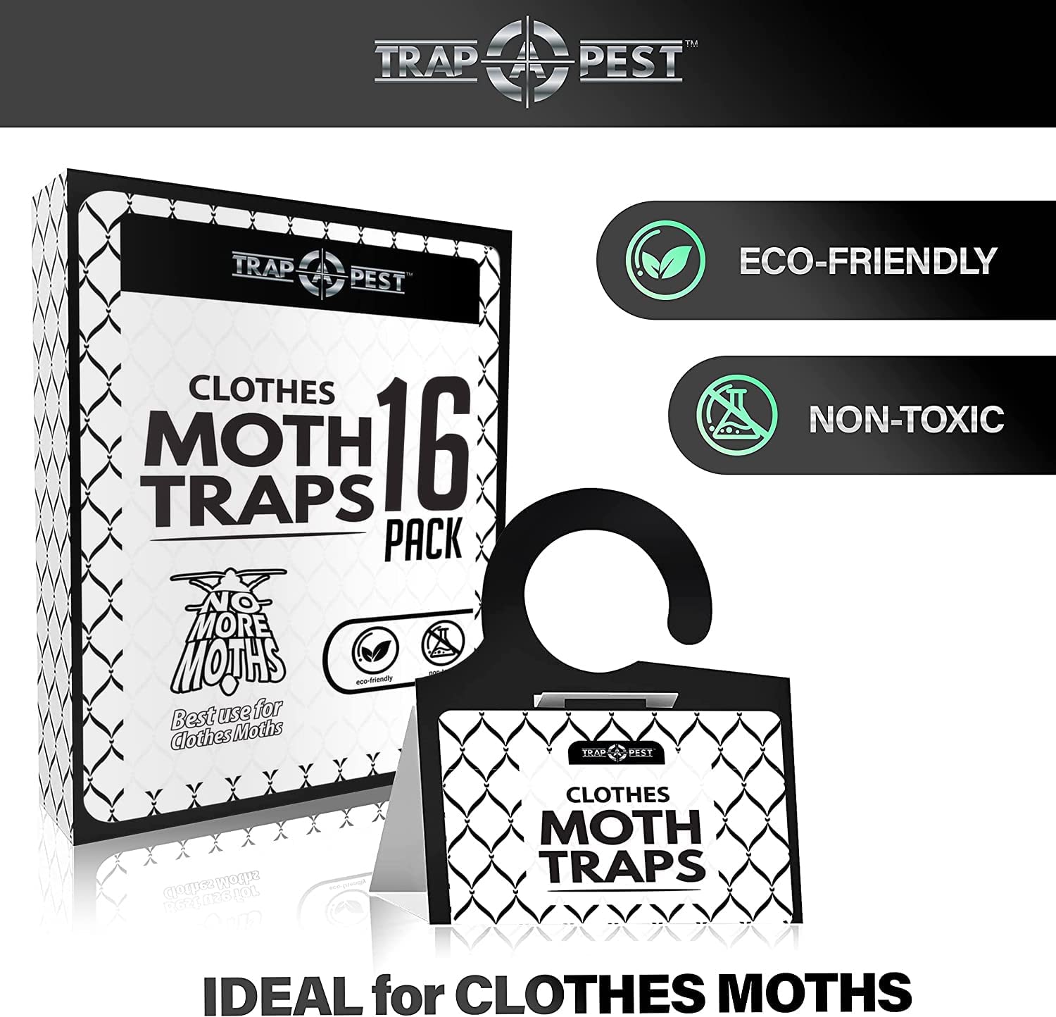 Clothing Moth Pheromone Trap 6-Pack - Clothes Moth Trap with Lure for  Closets & Wardrobes, Carpet and Fabric Moth, Wool Moths Remedy Get Rid,  Moth