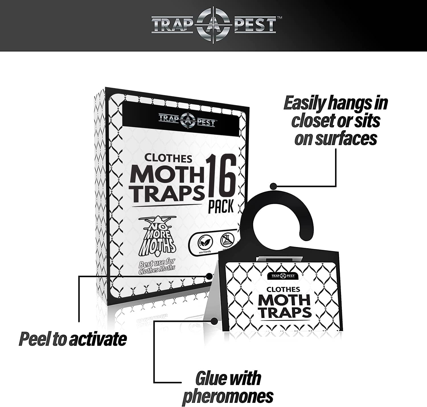 Clothes & Closet Moth Glue Board Traps 6 Count